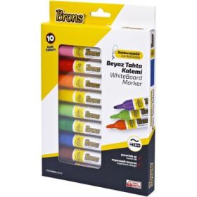 Marker tabla, varf rotund, 3. 0mm, set 10 culori, Nova BR-9511