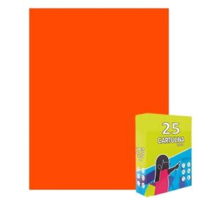 Carton colorat Fabrisa 15564/108, 50x65cm, 180g/mp, portocaliu intens, top 25 coli