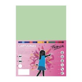 Carton colorat A4 Fabrisa, 180g/mp, verde pal pastel, top 50 coli