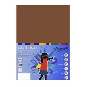 Carton colorat A4 Fabrisa, 180g/mp, maro intens, top 250 coli