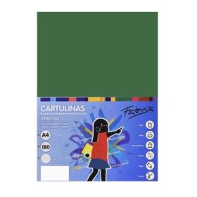 Carton colorat A4 Fabrisa, 180g/mp, verde intens, top 250 coli