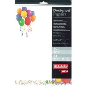 Hartie cu model balon A4 DECAdry 12455, 90g/mp, set 20 coli