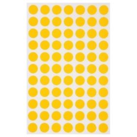 Etichete autocolante Agipa 111834, 77/A6, 8 mm, permanente, rotund, galben, top 6 coli (462 buc.)