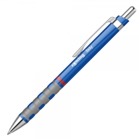 Pix cu bila Rotring Tikky, 0. 7mm, cu mecanism, grip cauciucat, albastru