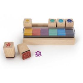 Stampile din lemn cu cerneala pt. profesori, mesaje de recompensa, Trendhaus CH28426 set 6 bucati