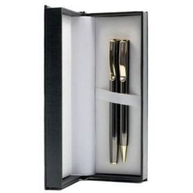 Set cadou stilou + pix Cresco Classic 830019 CL-05, corp metalic maro clips auriu