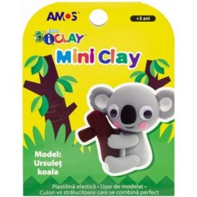 Plastilina Amos iClay AM-27, 30g, Model Ursulet Koala, cutie 4 culori