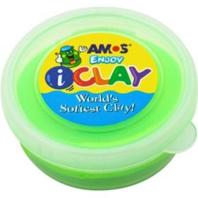 Plastilina Amos iClay PVCIC18G, 18g, verde fluorescent