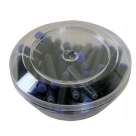 Patroane cerneala scurte (rezerve) Cresco 80048, cerneala albastra, cutie plastic OZN cu 50 buc
