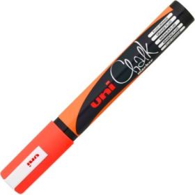 Marker cu creta UNI Chalk PWE-5M, varf rotund, 1. 8-2. 5mm, Portocaliu fluorescent
