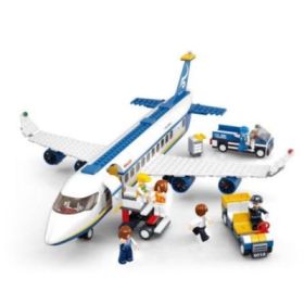 Joc de constructie Avion, pvc, Sluban M38-B0366, 463 piese, 42. 5x33x6. 7cm
