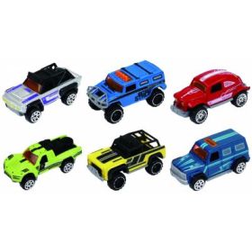 Macheta Die Cast, set 3 masinute, diverse culori si modele, 1/64