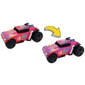 MASINUTA CU LUMINI, SUNETE SI SISTEM PULLBACK RACER, SCARA 1/24, ROZ
