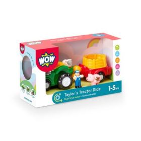 Jucarie pentru copii Tractor cu remorca, Taylor's Tractor Ride, WOW Toys