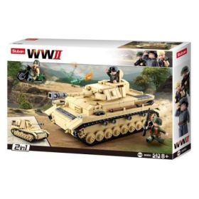 Set de constructie Machete, 543 piese, Tanc Panzer - Sluban