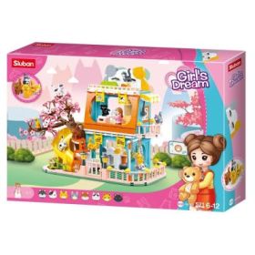Set de constructie Girl's Dream, 521 piese, Hotel pentru pisici - Sluban