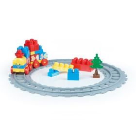 Primele cuburi, Invat sa construiesc - Trenulet, 36 piese - Dolu