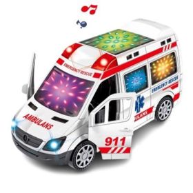 Ambulanta cu lumina si sunet, 13. 5x5. 5x7 cm