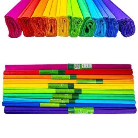 Hartie creponata 200x50cm, Curcubeu, 10 culori/set, Koh-I-Noor