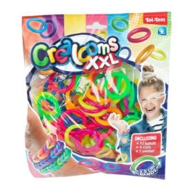 Set creativ elastice XXL, neon, 72 buc/set, Toi-Toys