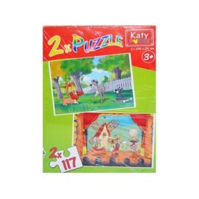 Puzzle 2 in 1, 117 piese Katy