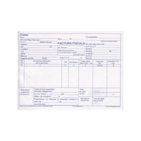 Tipizat Facturier A5, 100 file, autocopiativ, cu TVA, 3 exemplare