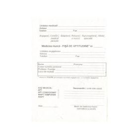 Tipizat Fisa de aptitudini A5, 2 exemplare, 50/bloc