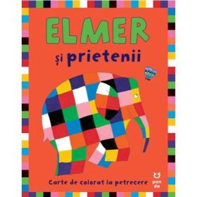 Elmer si prietenii lui - carte de colorat pentru petreceri - David McKee