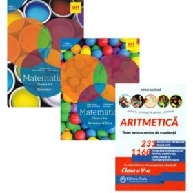 Pachet 3 Culegeri de Matematica pentru clasa a 5-a: Clubul Matematicienilor (semestrele 1+2) si Aritmetica. Olimpiade, concursuri si centre de excelenta - Marius Perianu, Artur Balauca