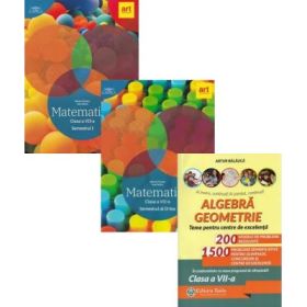 Pachet 3 Culegeri de Matematica pentru clasa a 7-a: Clubul Matematicienilor (semestrele 1+2) si Algebra, geometrie. Olimpiade, concursuri si centre de excelenta - Marius Perianu, Artur Balauca